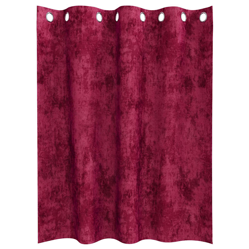 Baršunaste zavjese 2 pcs Vinska crvena 140 x 140 cm Baršun