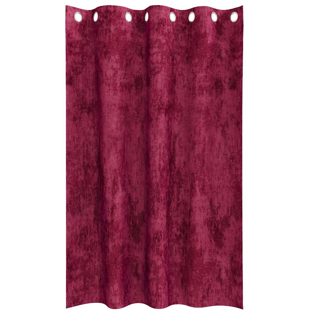 Baršunaste zavjese 2 pcs Vinska crvena 175 x 140 cm Baršun