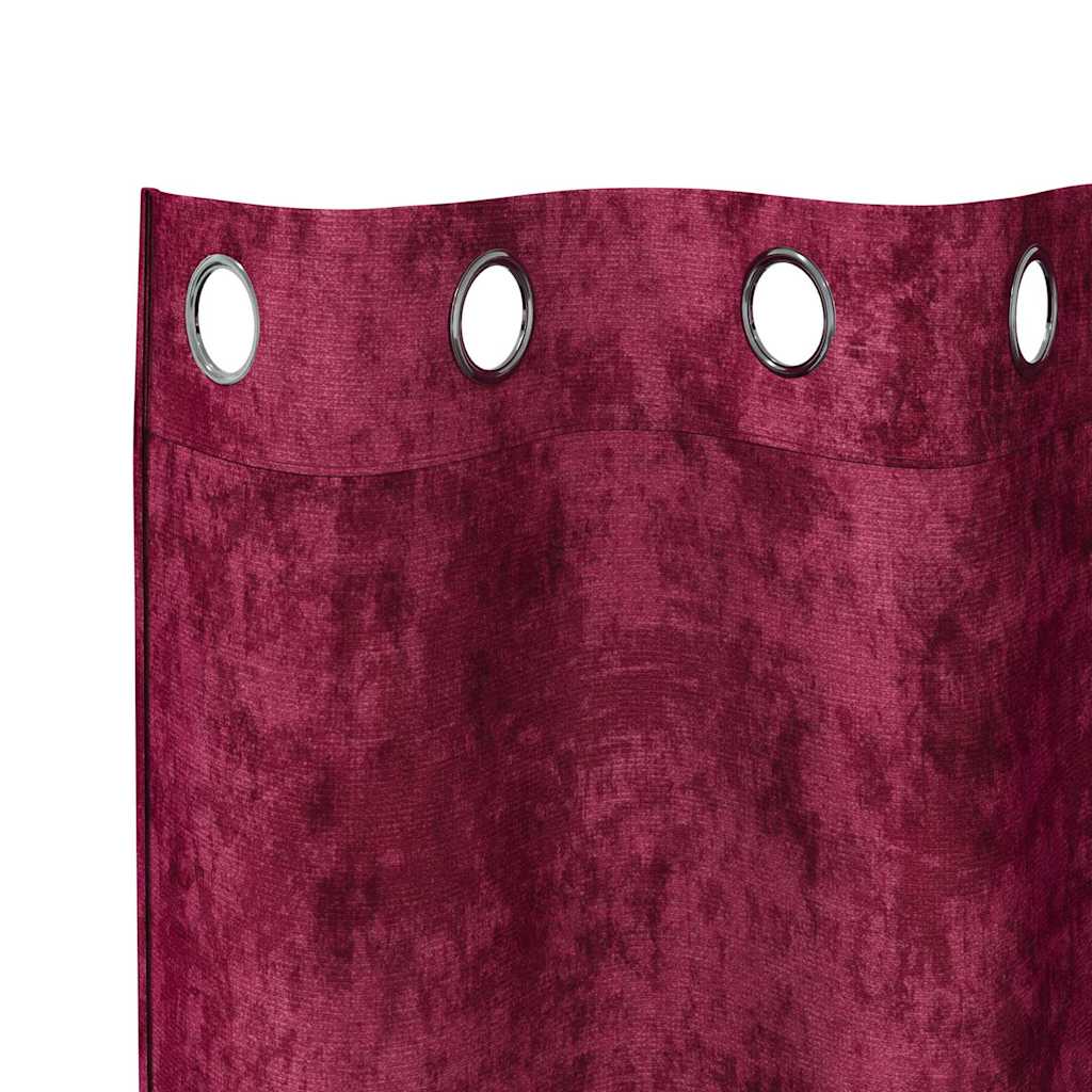 Baršunaste zavjese 2 pcs boja crnog vina 245 x 140 cm Baršun