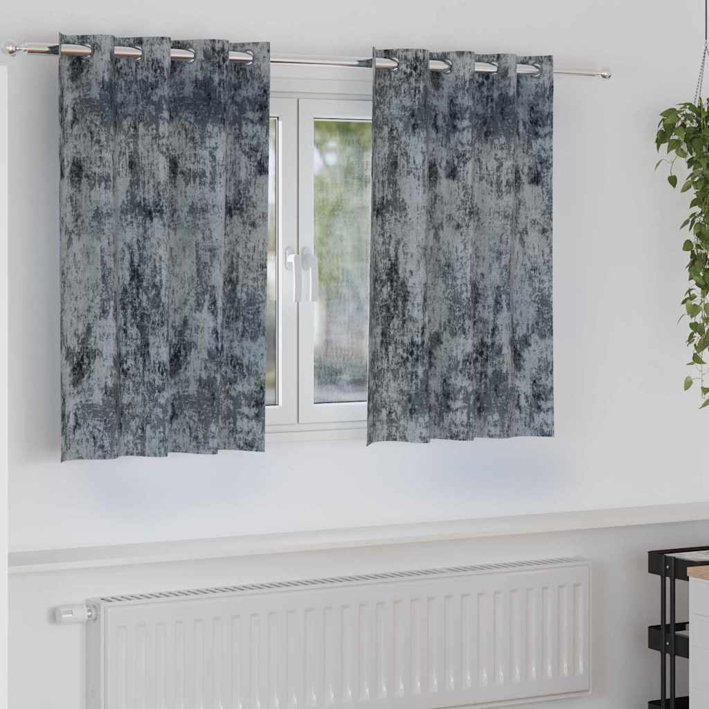 Baršunaste zavjese 2 pcs Srebrno Siva 140 x 140 cm Baršun