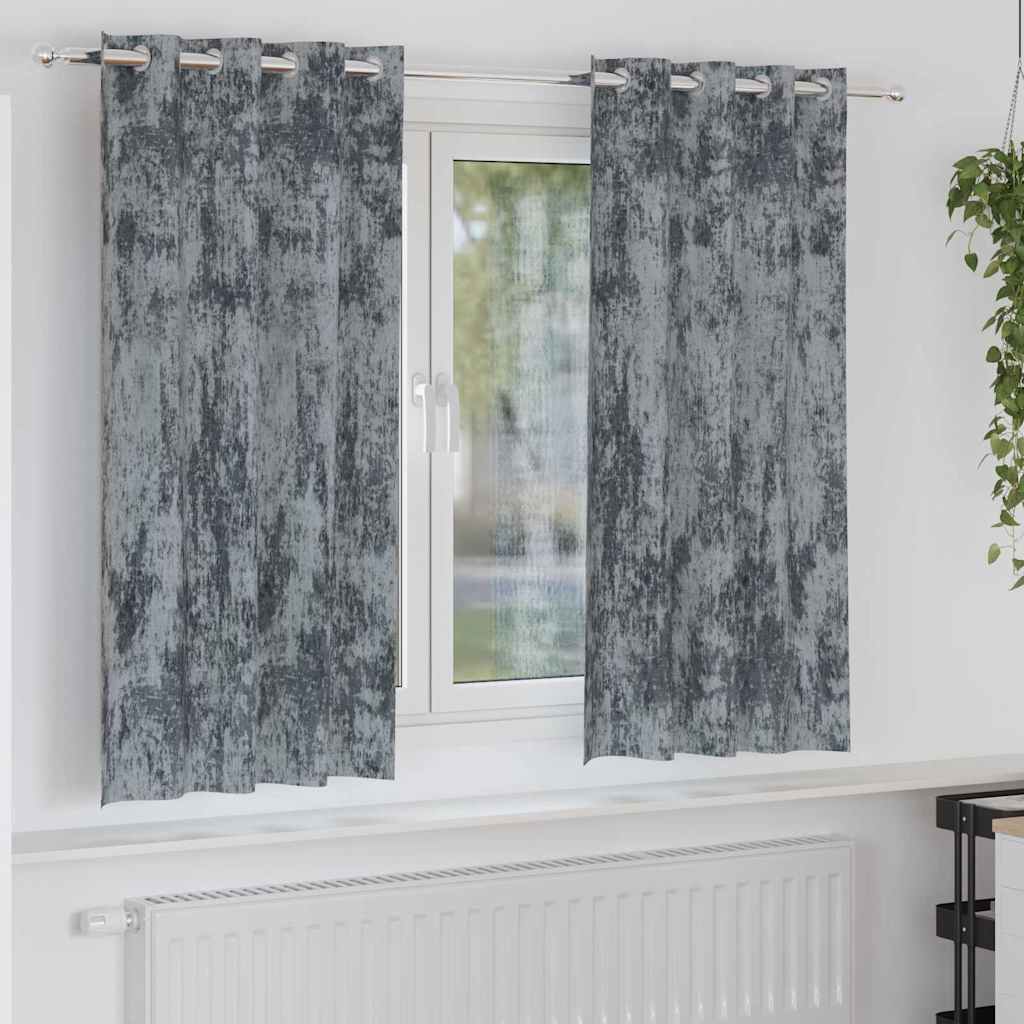 Baršunaste zavjese 2 pcs Srebrno Siva 175 x 140 cm Baršun