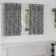 Baršunaste zavjese sa zavjesama 2 pcs Siva 140 x 140 cm Baršun