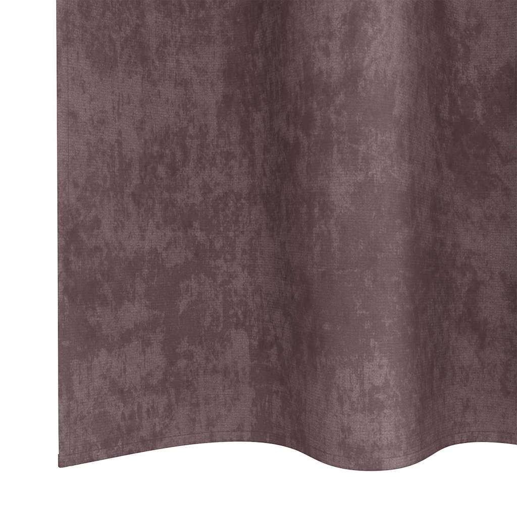 Baršunaste zavjese sa zavjesama 2 pcs Smeđa 140 x 140 cm Baršun