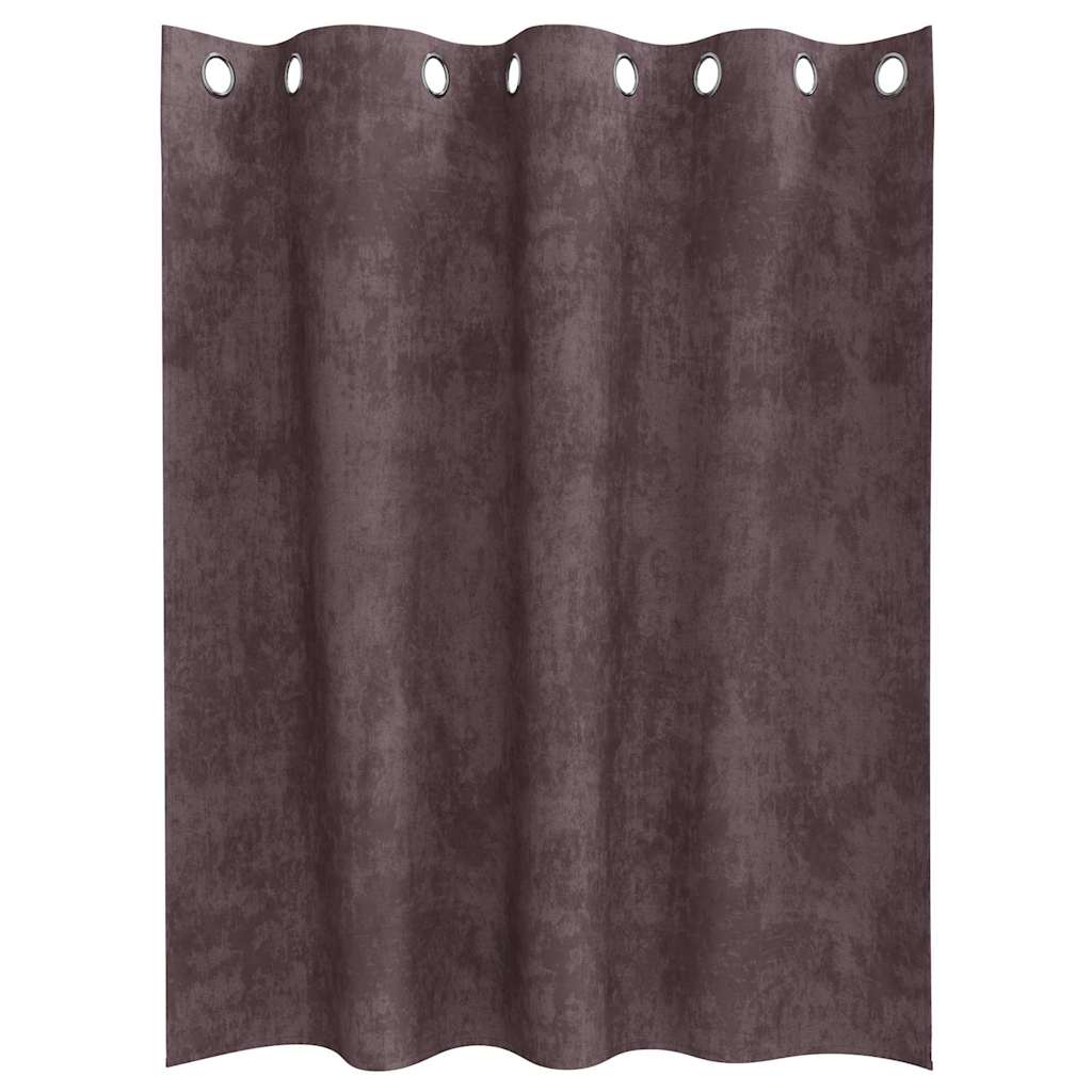 Baršunaste zavjese sa zavjesama 2 pcs Smeđa 140 x 140 cm Baršun