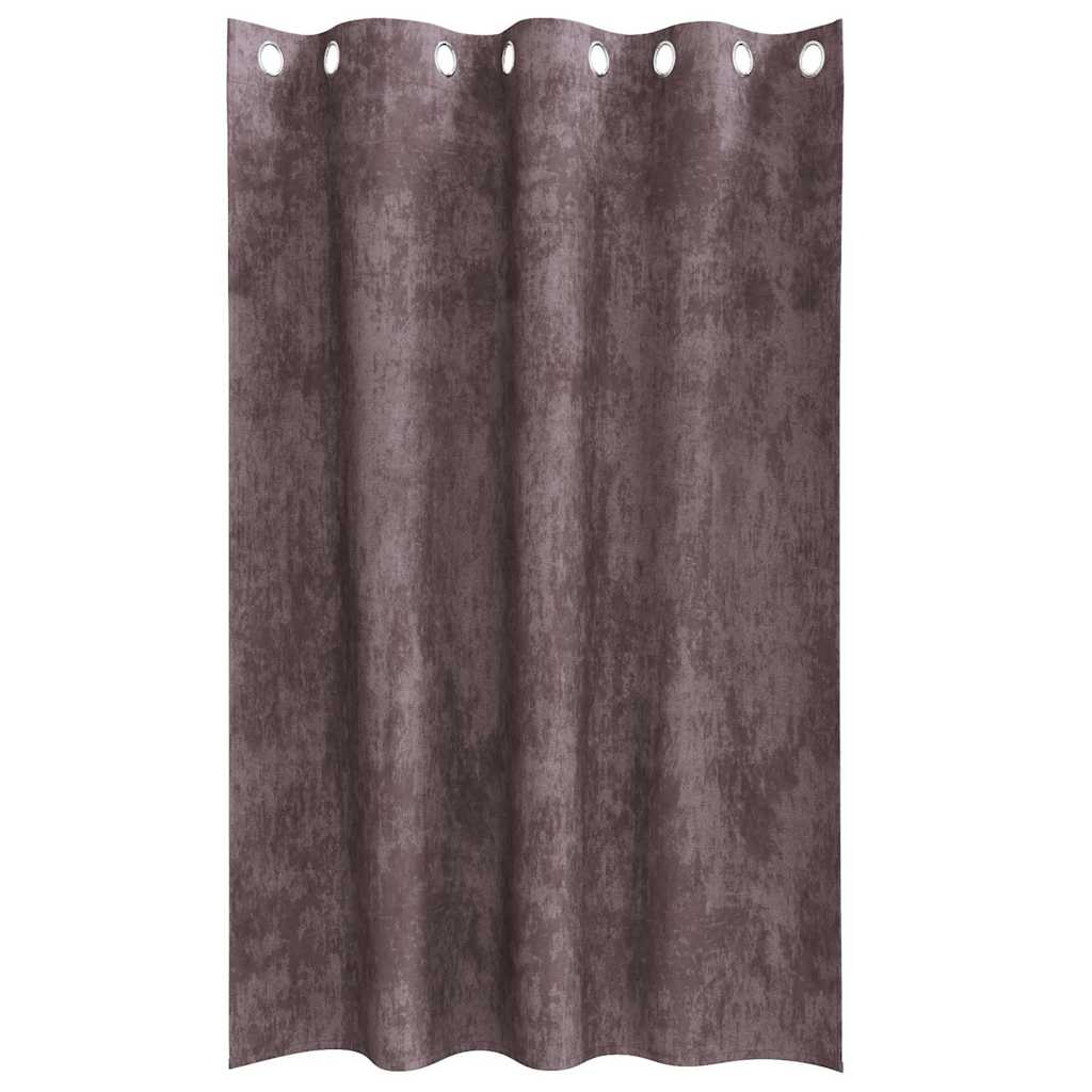 Baršunaste zavjese sa zavjesama 2 pcs Smeđa 175 x 140 cm Baršun