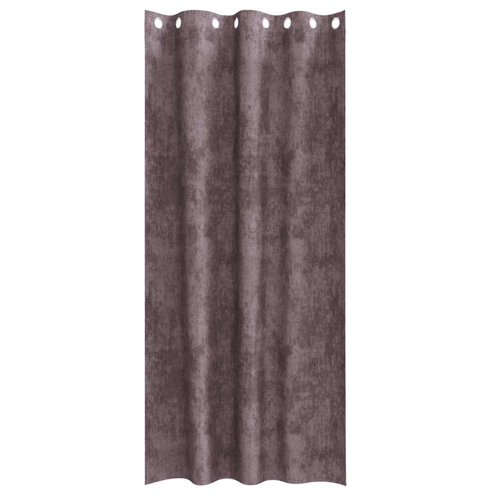 Baršunaste zavjese sa zavjesama 2 pcs Smeđa 245 x 140 cm Baršun