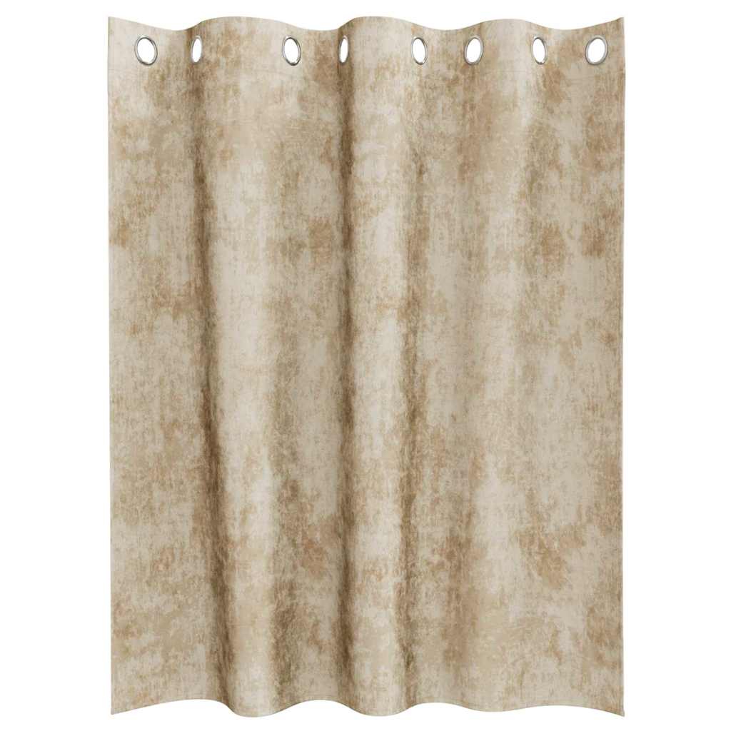 Baršunaste zavjese sa zavjesama 2 pcs Krema 140 x 140 cm Baršun