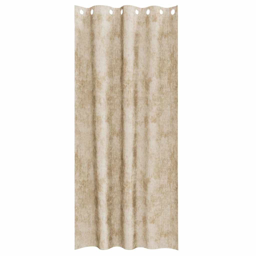 Baršunaste zavjese sa zavjesama 2 pcs Krema 225 x 140 cm Baršun