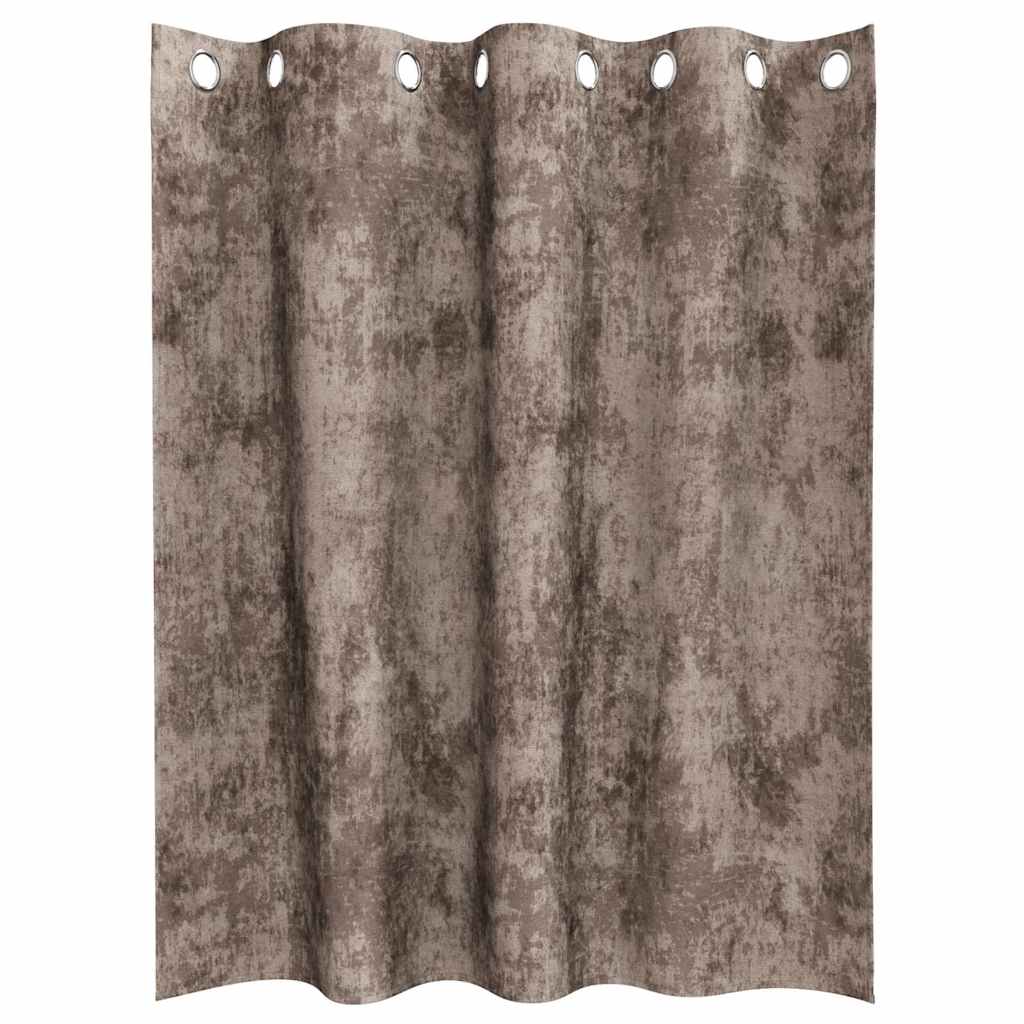 Baršunaste zavjese 2 pcs Boja cappuccina 140 x 140 cm Baršun