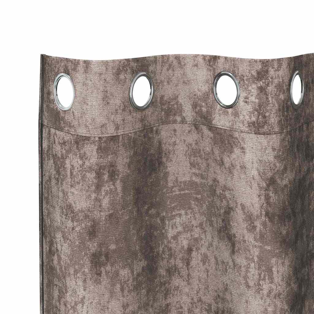 Baršunaste zavjese 2 pcs Boja cappuccina 175 x 140 cm Baršun