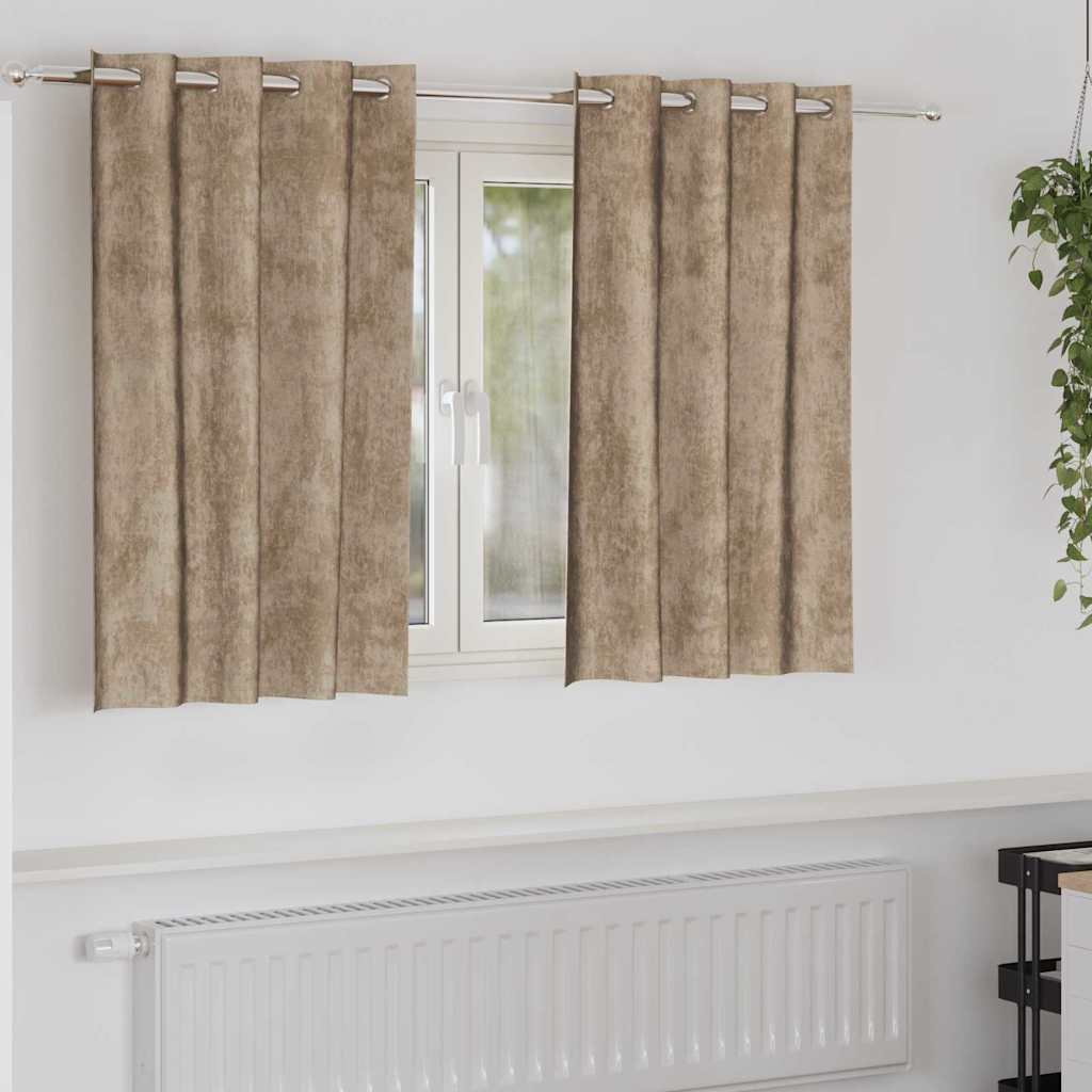 Baršunaste zavjese 2 pcs Šampanjca 140 x 140 cm Baršun
