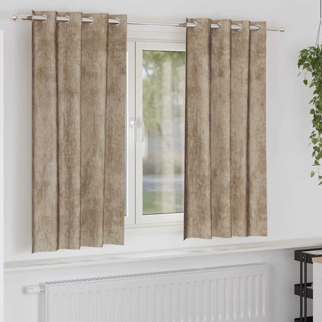 Baršunaste zavjese 2 pcs Šampanjca 175 x 140 cm Baršun