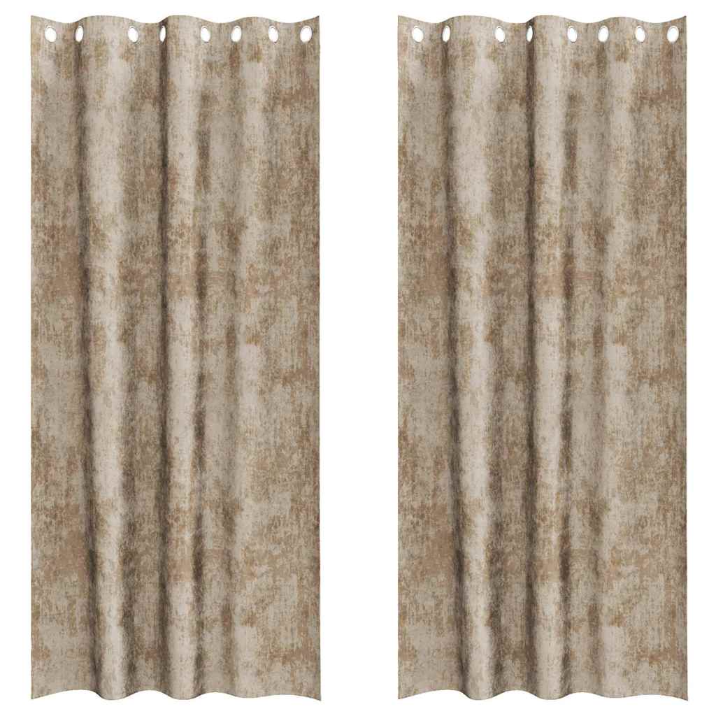 Baršunaste zavjese 2 pcs Šampanjca 245 x 140 cm Baršun