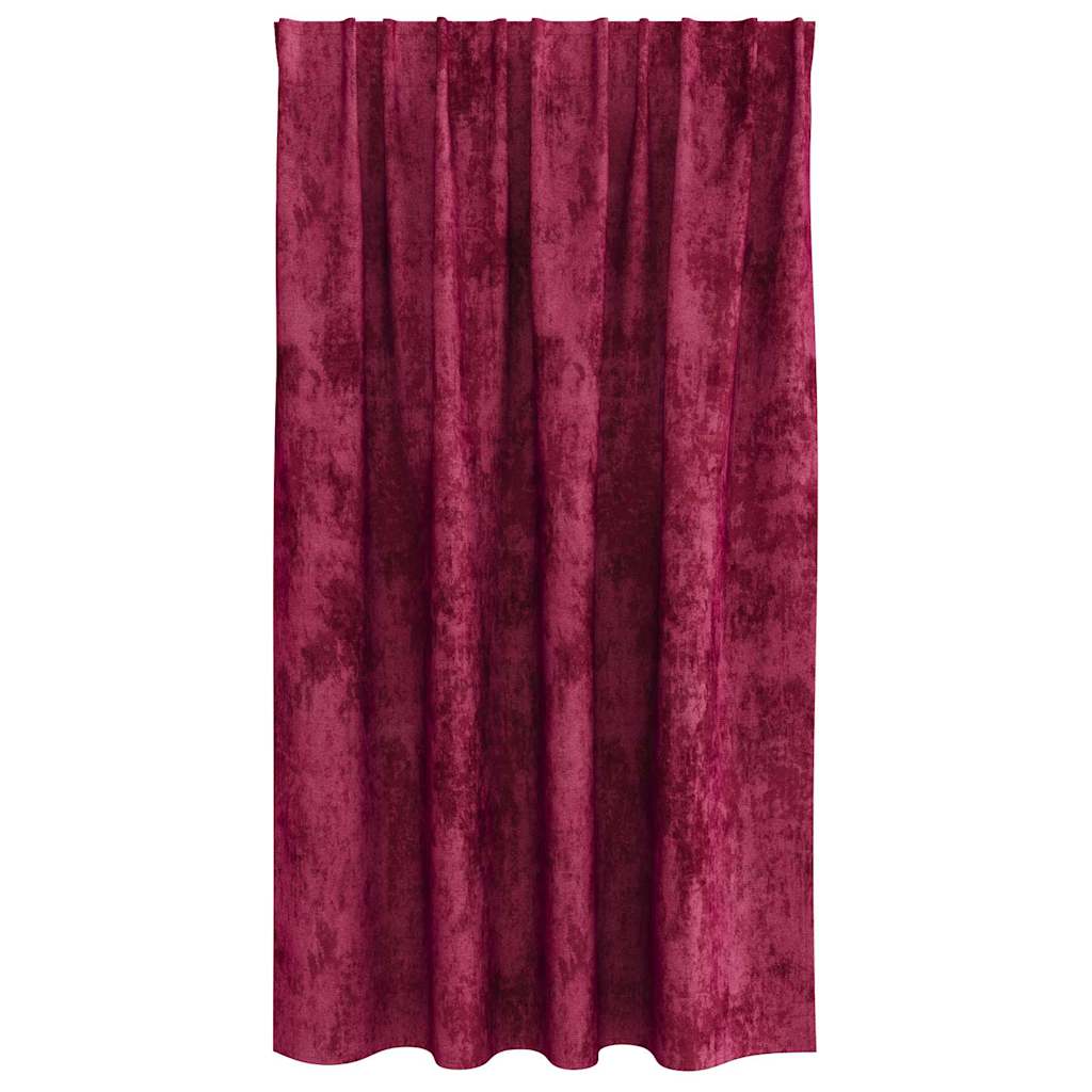 Baršunaste zavjese 2 pcs boja crnog vina 140 x 140 cm Baršun