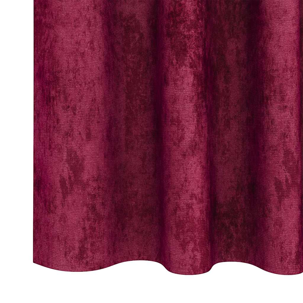 Baršunaste zavjese 2 pcs Vinska crvena 260 x 140 cm Baršun
