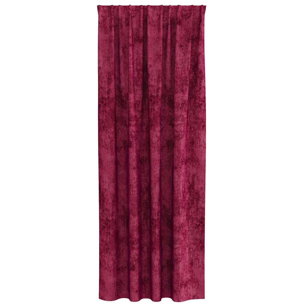 Baršunaste zavjese 2 pcs Vinska crvena 260 x 140 cm Baršun