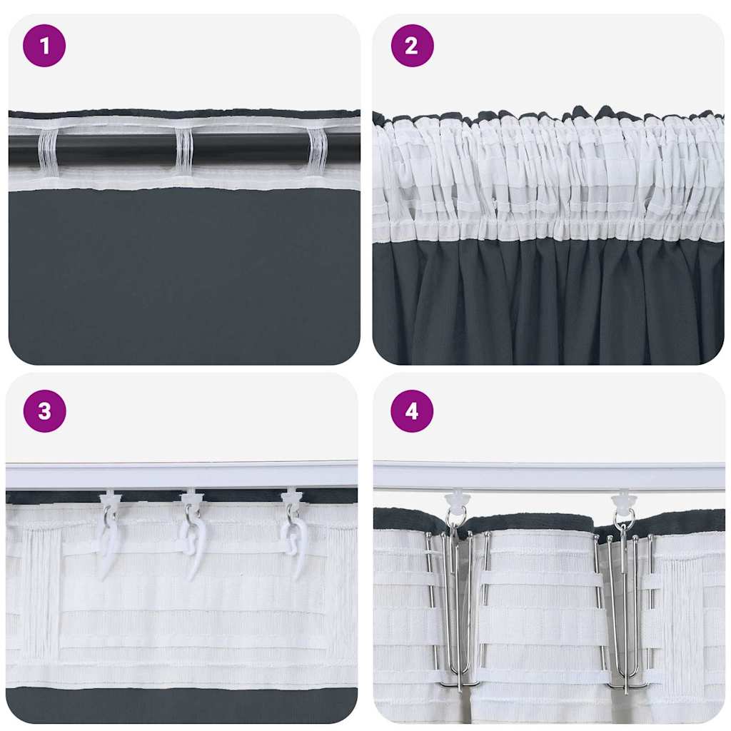 Baršunaste zavjese 2 pcs Srebrno Siva 140 x 140 cm Baršun