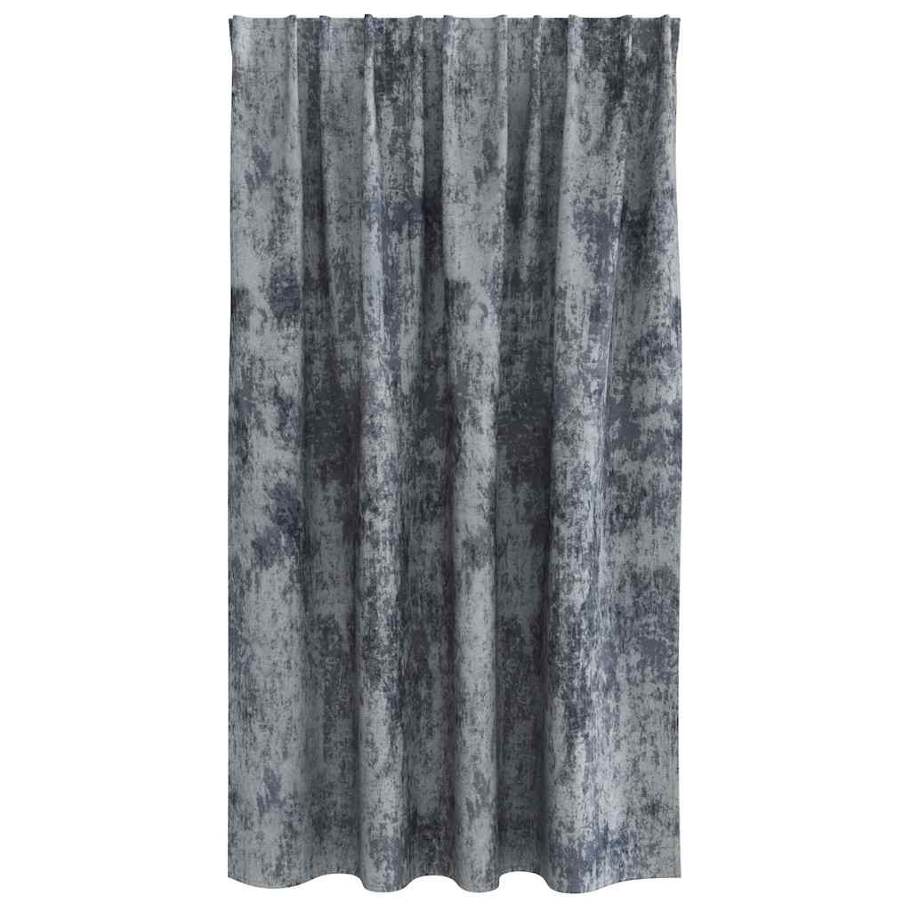 Baršunaste zavjese 2 pcs Srebrno Siva 140 x 140 cm Baršun