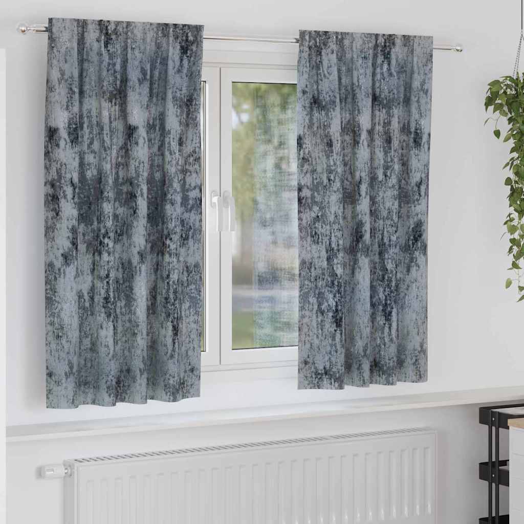 Baršunaste zavjese 2 pcs Srebrno Siva 175 x 140 cm Baršun