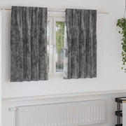 Baršunaste zavjese sa zavjesama 2 pcs Siva 140 x 140 cm Baršun