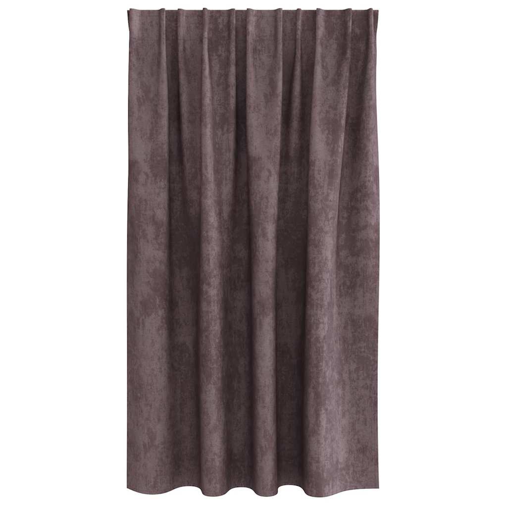 Baršunaste zavjese sa zavjesama 2 pcs Smeđa 140 x 140 cm Baršun