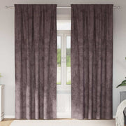 Baršunaste zavjese sa zavjesama 2 pcs Smeđa 225 x 140 cm Baršun