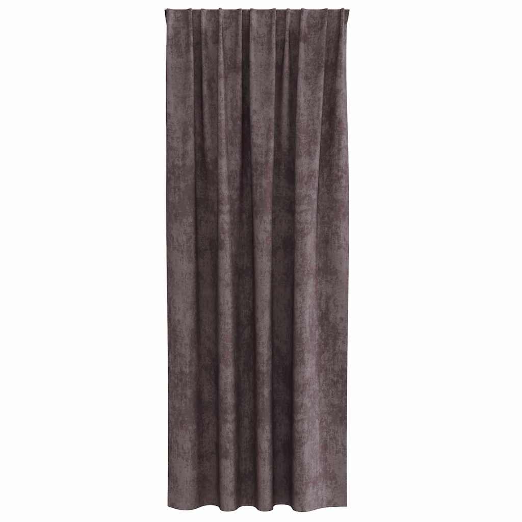 Baršunaste zavjese sa zavjesama 2 pcs Smeđa 260 x 140 cm Baršun