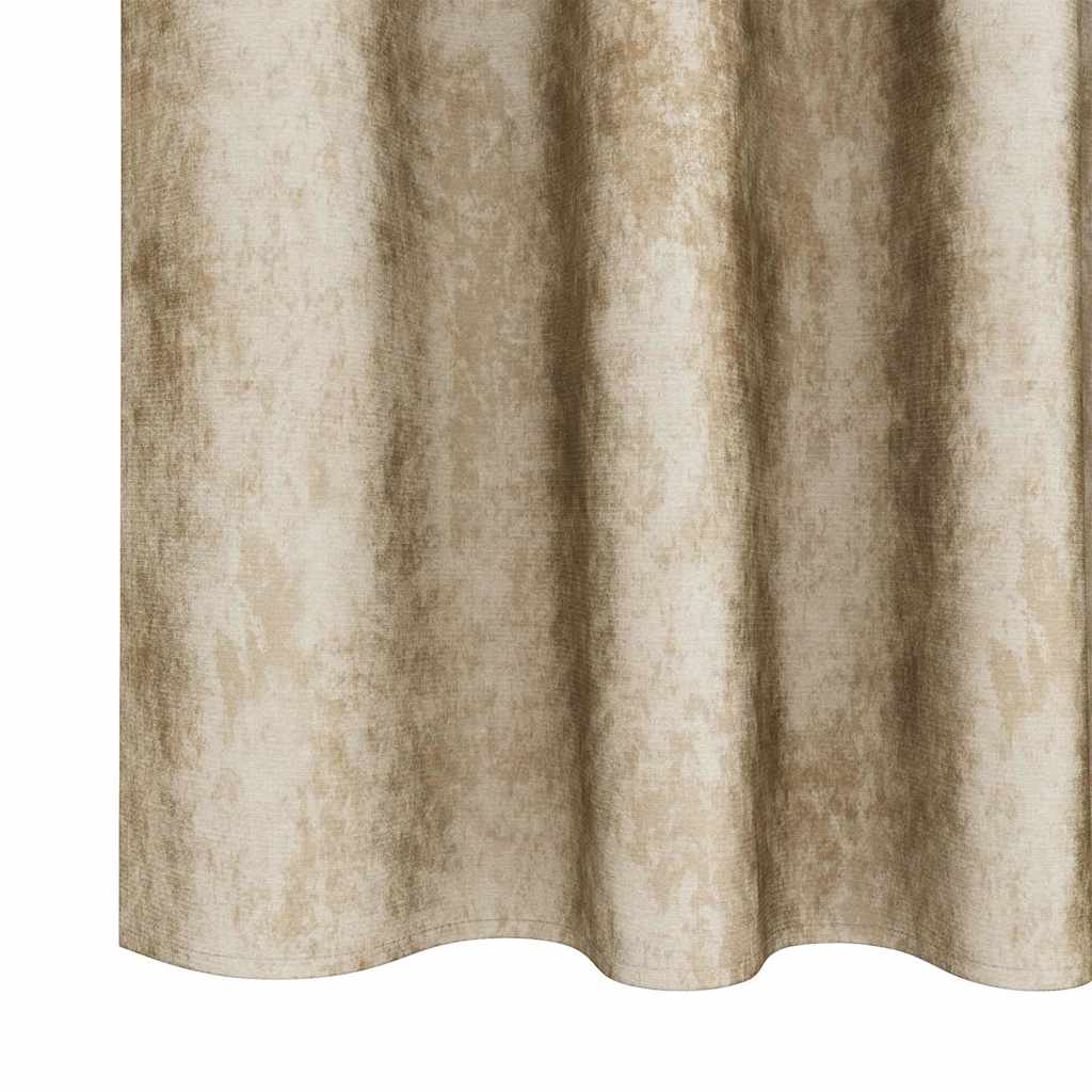 Baršunaste zavjese sa zavjesama 2 pcs Krema 140 x 140 cm Baršun