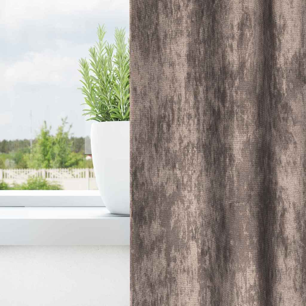 Baršunaste zavjese 2 pcs Boja cappuccina 140 x 140 cm Baršun