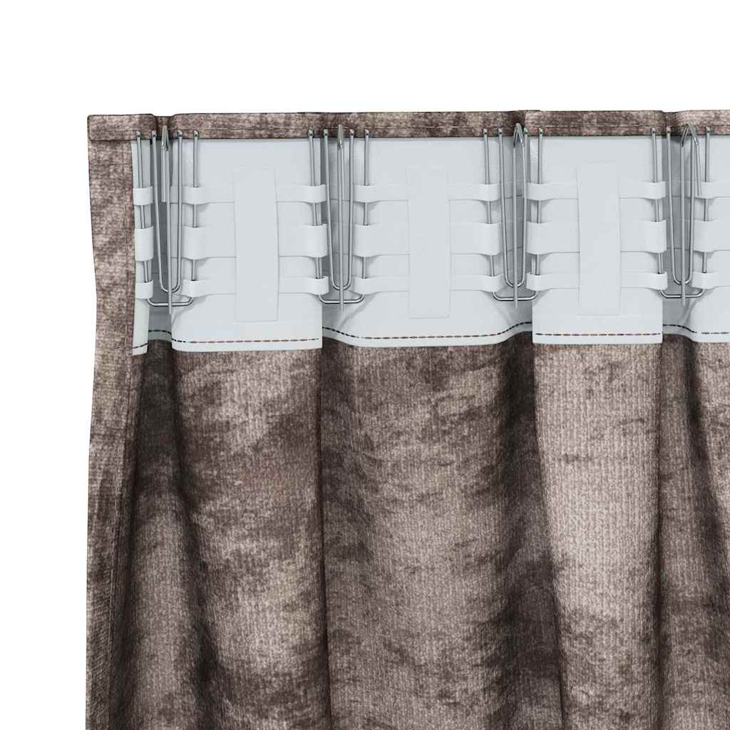 Baršunaste zavjese 2 pcs Boja cappuccina 245 x 140 cm Baršun