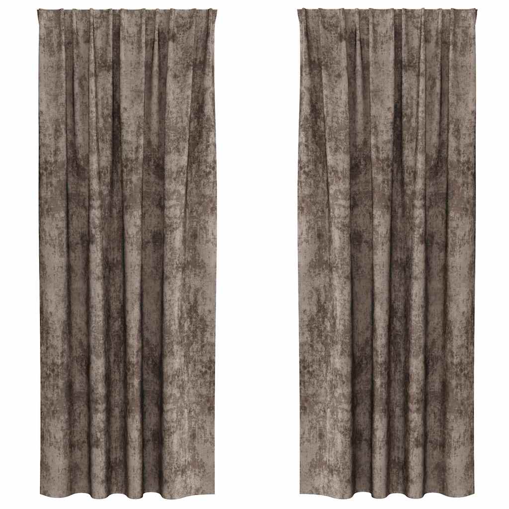 Baršunaste zavjese 2 pcs Boja cappuccina 260 x 140 cm Baršun