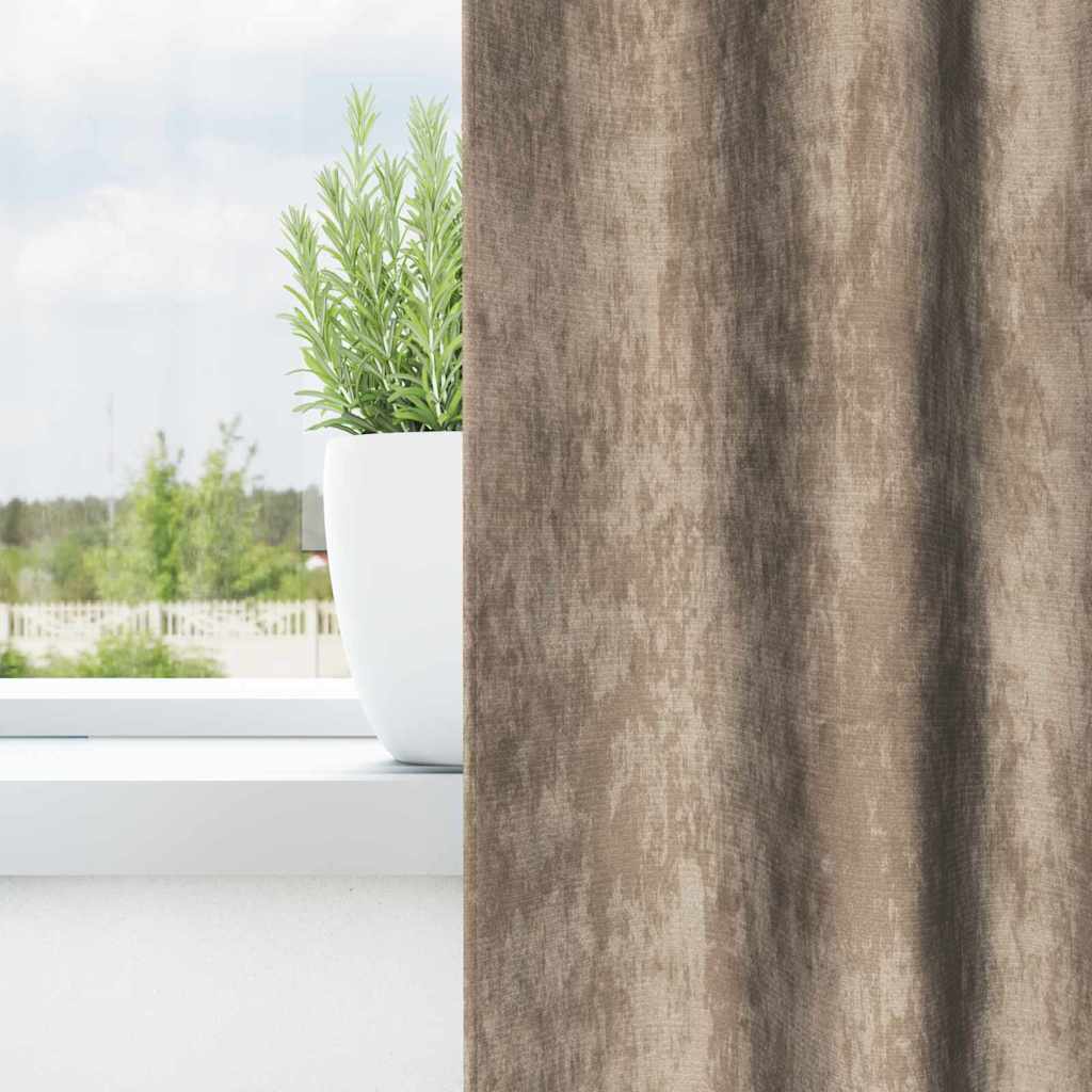 Baršunaste zavjese 2 pcs Šampanjca 225 x 140 cm Baršun