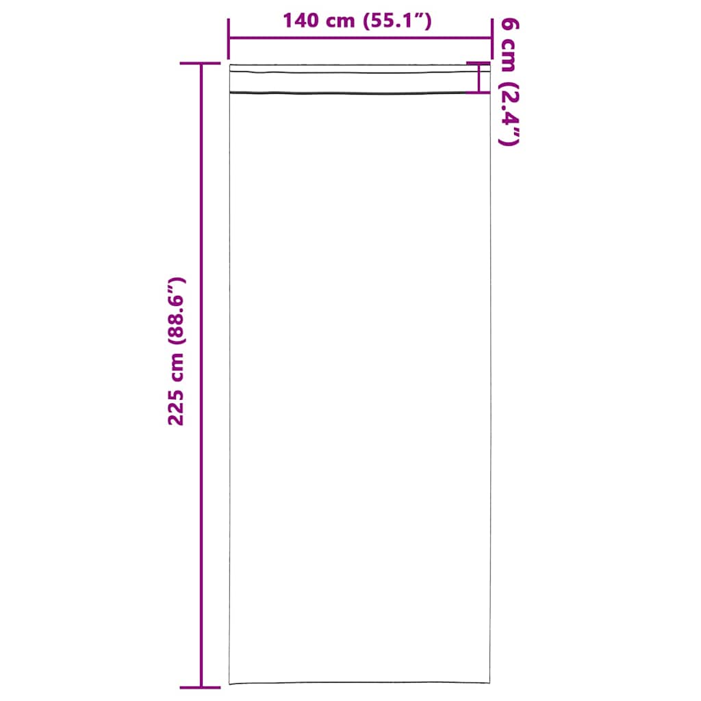 Baršunaste zavjese 2 pcs Šampanjca 225 x 140 cm Baršun