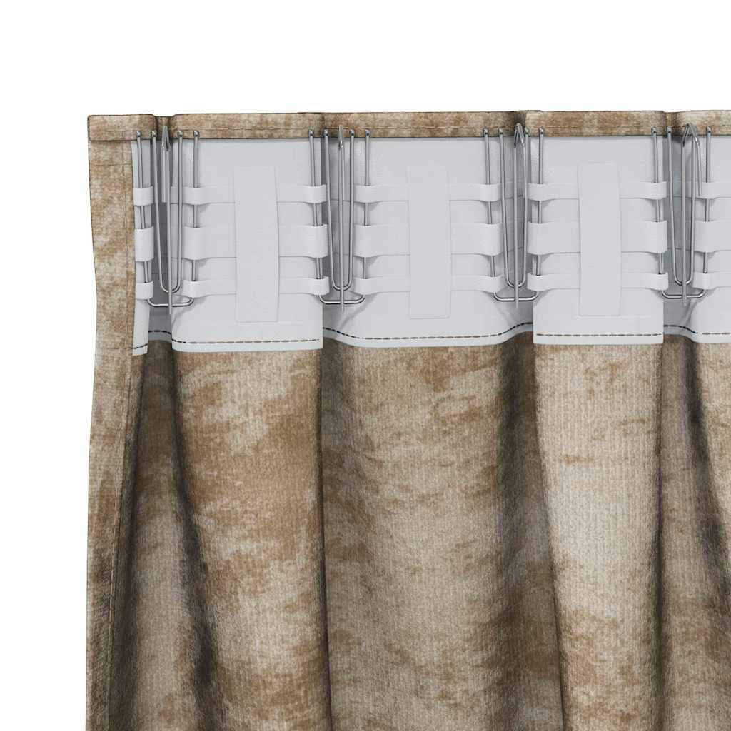 Baršunaste zavjese 2 pcs Šampanjca 245 x 140 cm Baršun