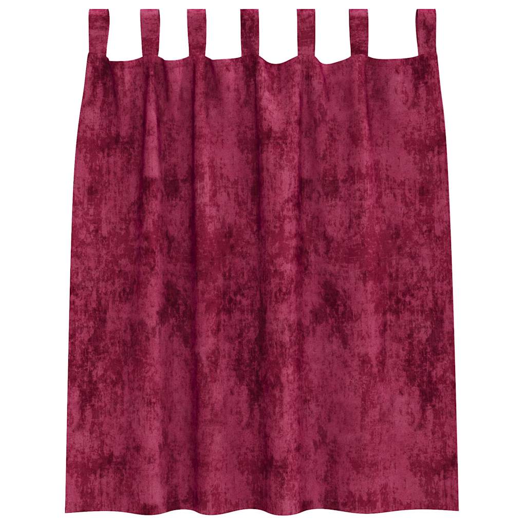 Baršunaste zavjese 2 pcs Vinska crvena 140 x 140 cm Baršun