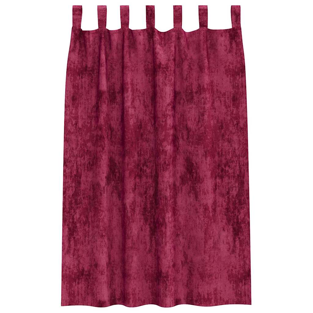 Baršunaste zavjese 2 pcs boja crnog vina 175 x 140 cm Baršun