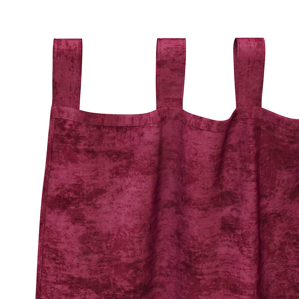 Baršunaste zavjese 2 pcs boja crnog vina 245 x 140 cm Baršun
