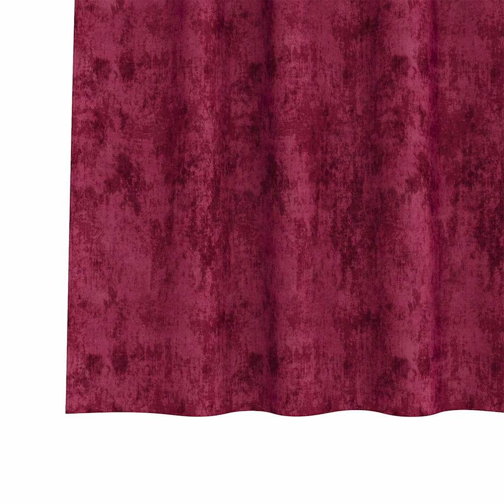 Baršunaste zavjese 2 pcs boja crnog vina 245 x 140 cm Baršun