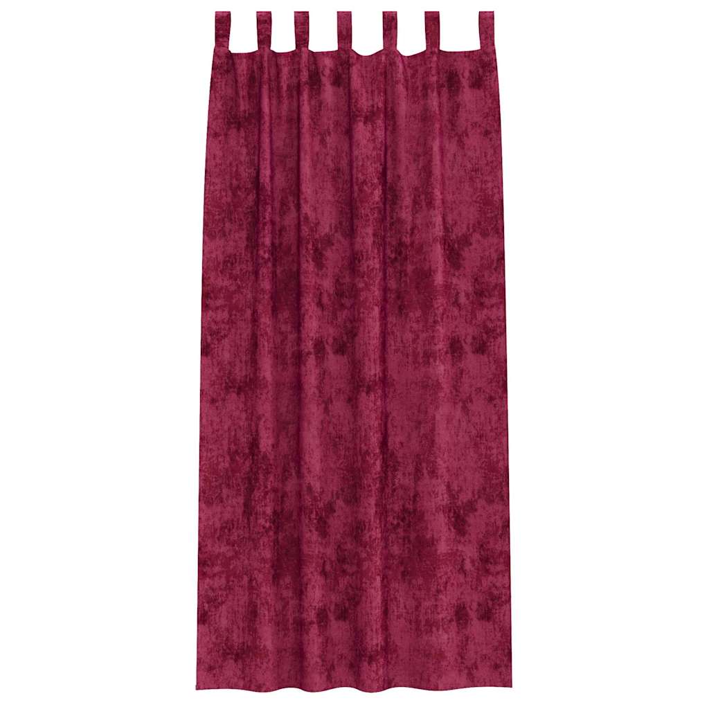 Baršunaste zavjese 2 pcs boja crnog vina 245 x 140 cm Baršun