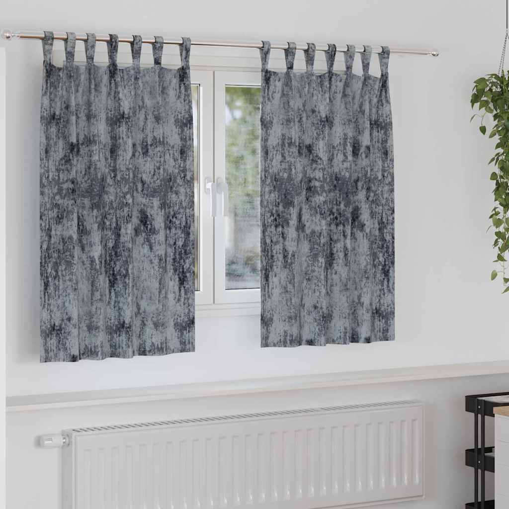 Baršunaste zavjese 2 pcs Srebrno Siva 140 x 140 cm Baršun