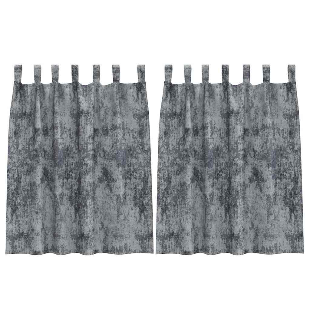 Baršunaste zavjese 2 pcs Srebrno Siva 140 x 140 cm Baršun