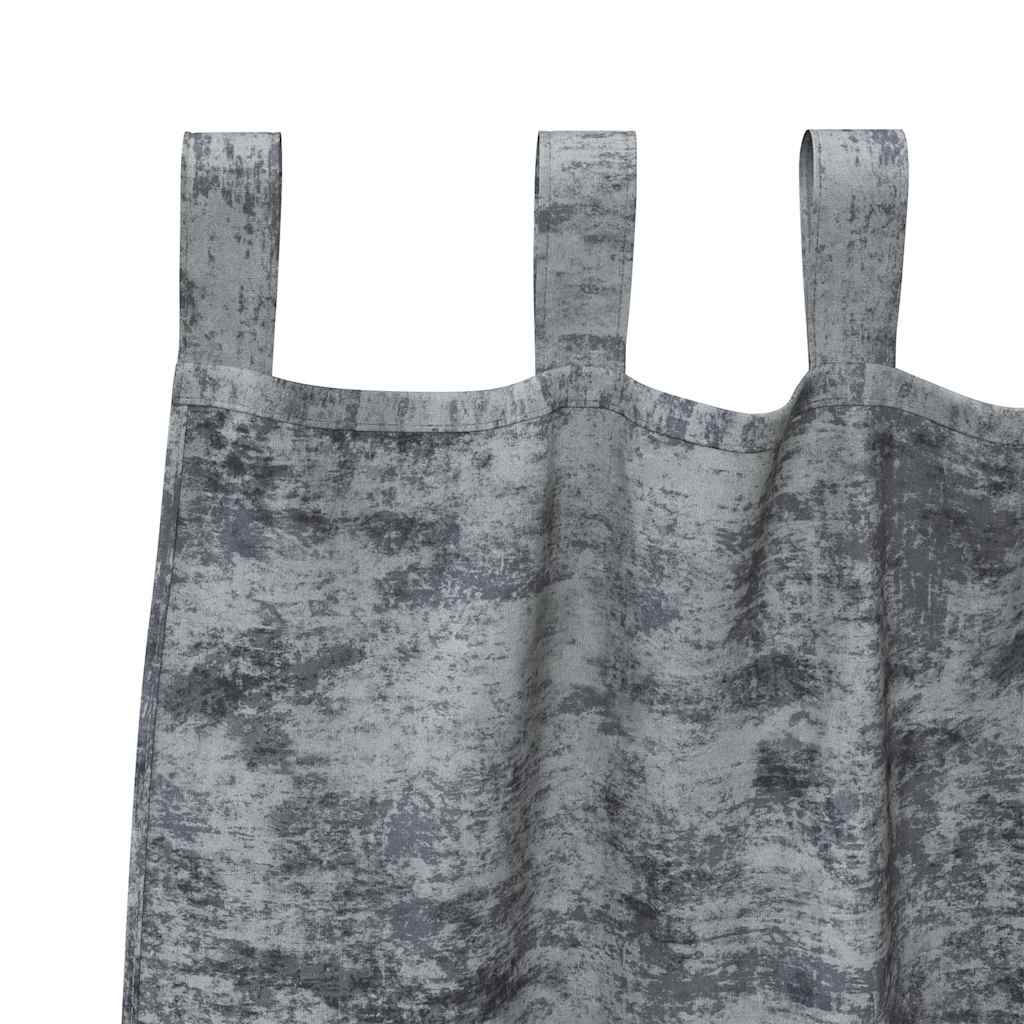 Baršunaste zavjese 2 pcs Srebrno Siva 260 x 140 cm Baršun