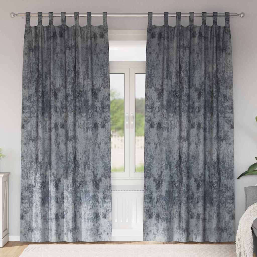 Baršunaste zavjese 2 pcs Srebrno Siva 260 x 140 cm Baršun