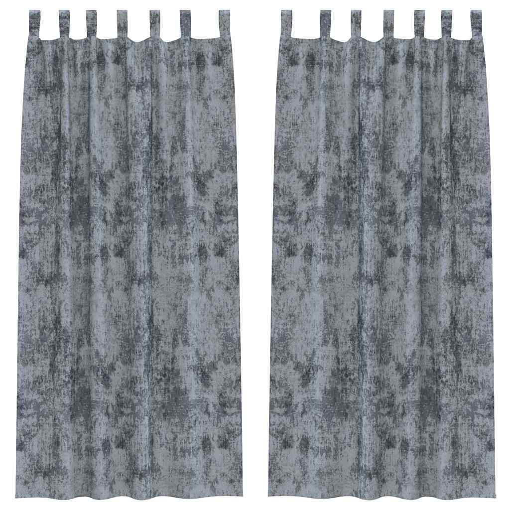 Baršunaste zavjese 2 pcs Srebrno Siva 260 x 140 cm Baršun