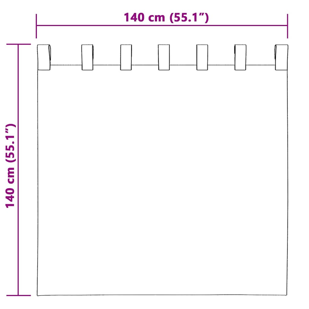 Baršunaste zavjese sa zavjesama 2 pcs Siva 140 x 140 cm Baršun