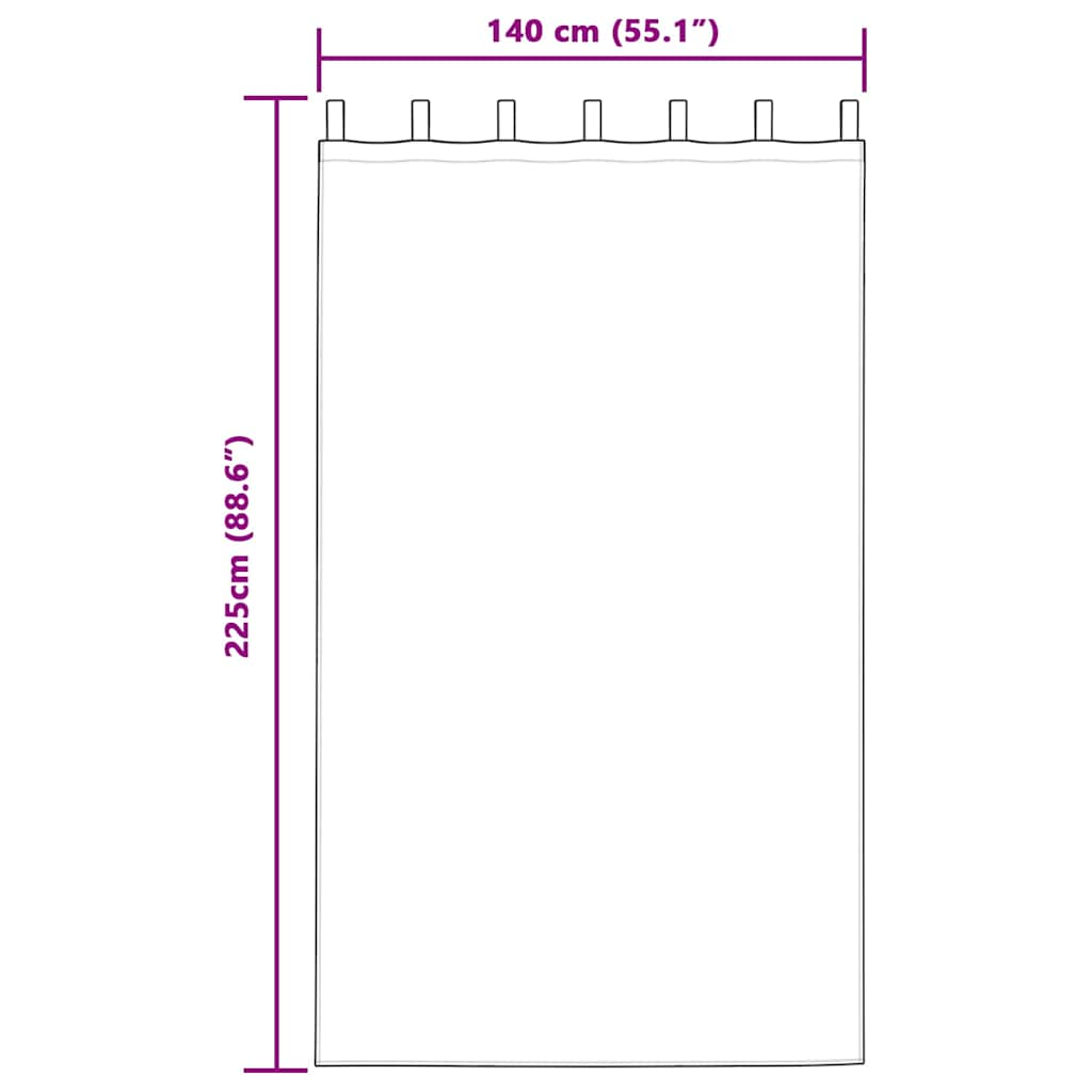 Baršunaste zavjese sa zavjesama 2 pcs Siva 225 x 140 cm Baršun