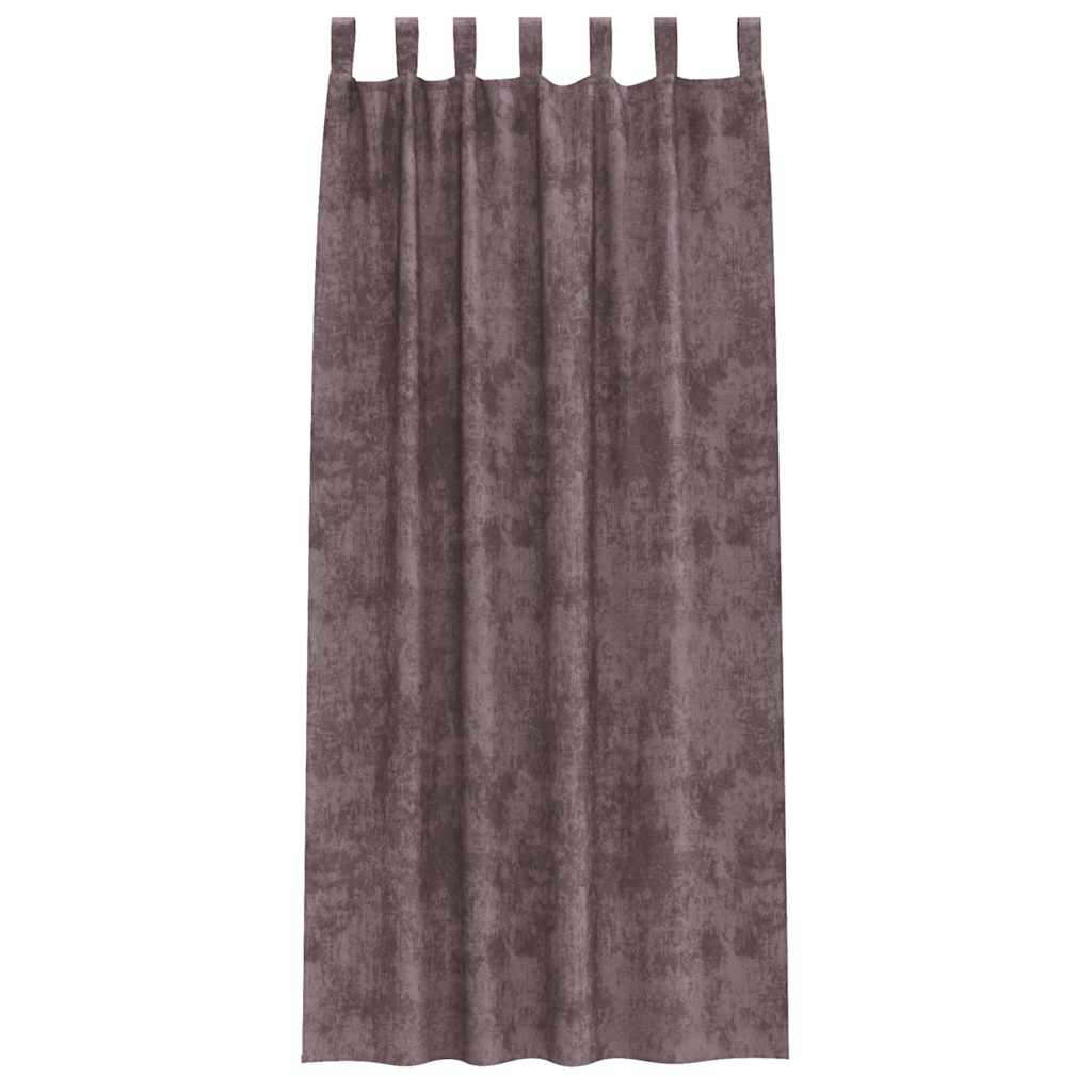 Baršunaste zavjese sa zavjesama 2 pcs Smeđa 260 x 140 cm Baršun