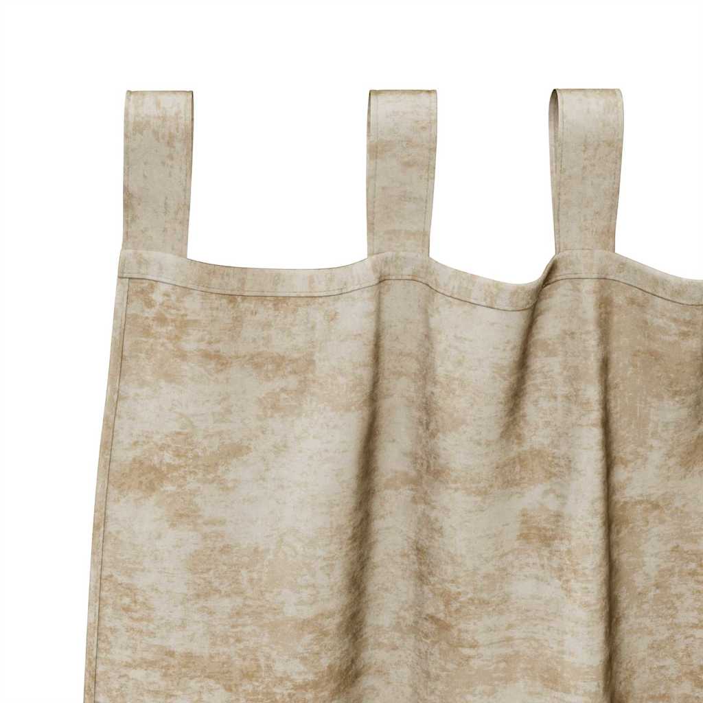 Baršunaste zavjese sa zavjesama 2 pcs Krema 140 x 140 cm Baršun