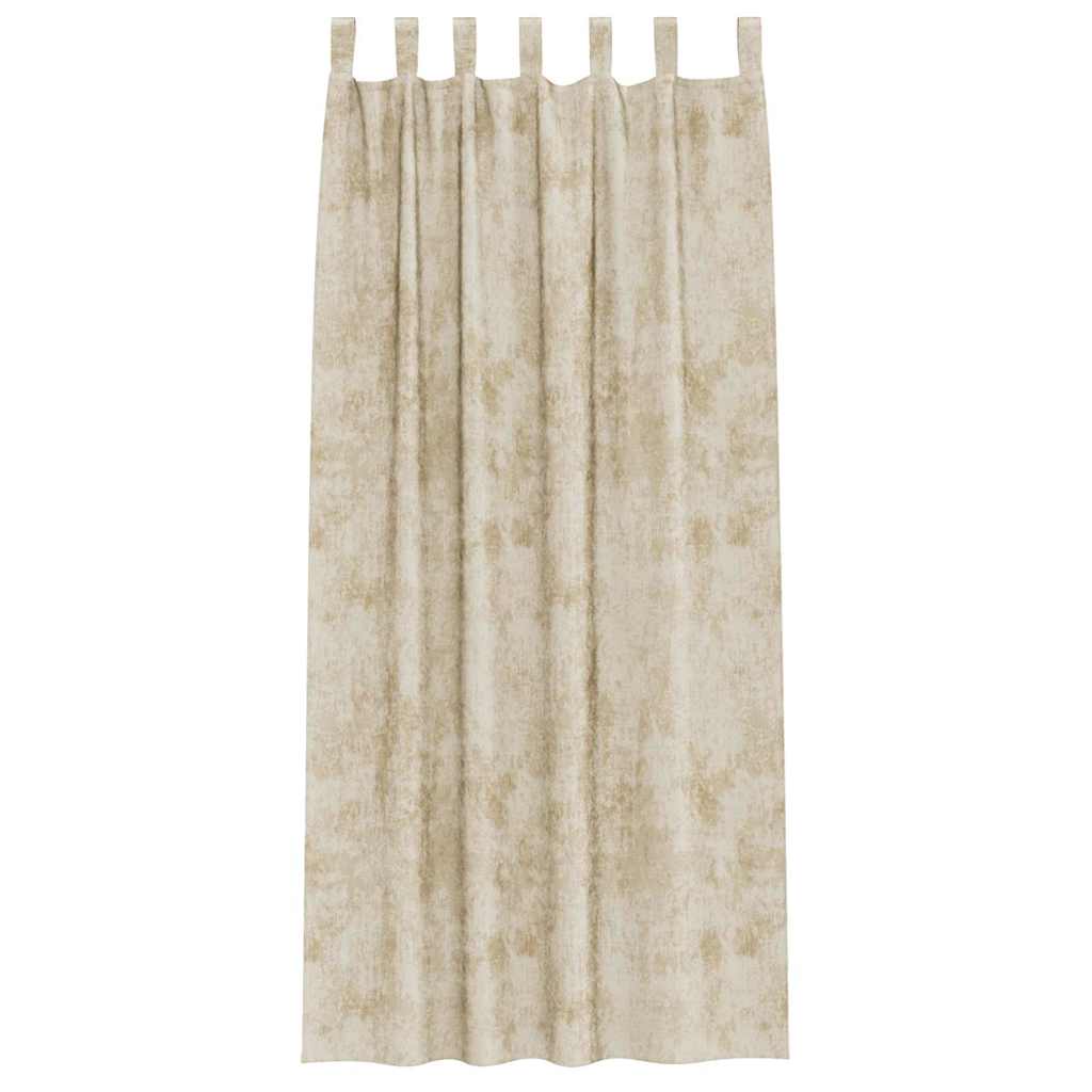 Baršunaste zavjese sa zavjesama 2 pcs Krema 260 x 140 cm Baršun