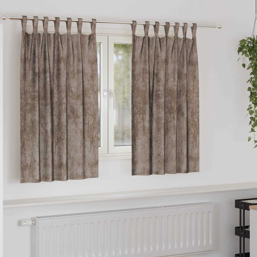 Baršunaste zavjese 2 pcs Boja cappuccina 140 x 140 cm Baršun